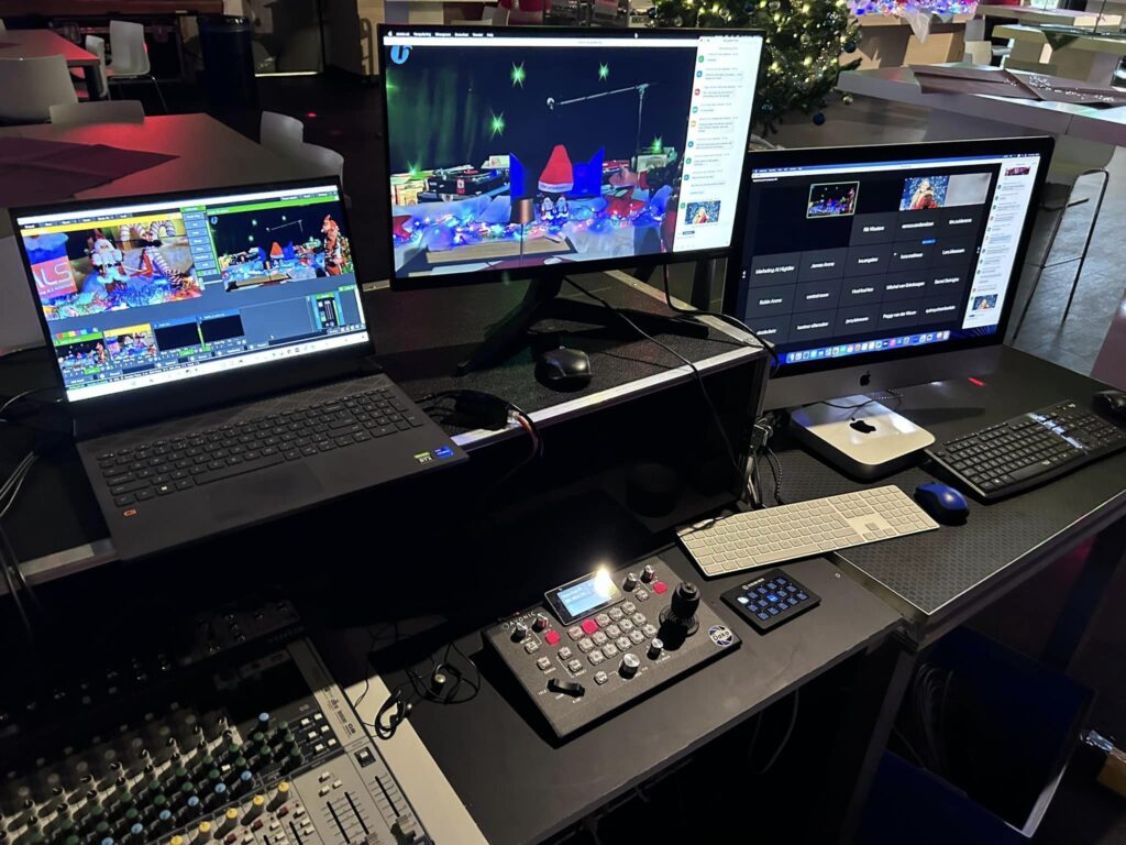 Regieopstelling voor een livestream